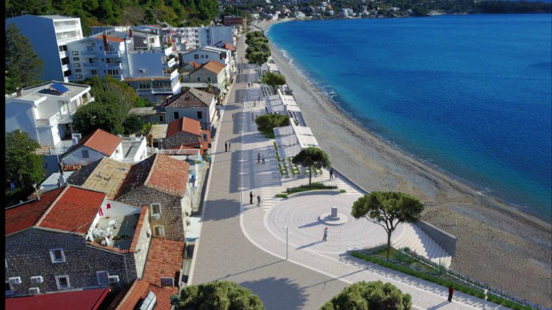 Javno preduzeće za upravljanje morskim dobrom Crne Gore  predstavlja planirani izgled šetališta u Sutomoru